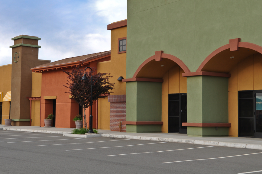 New Green and Yellow Shopping Center Store Front